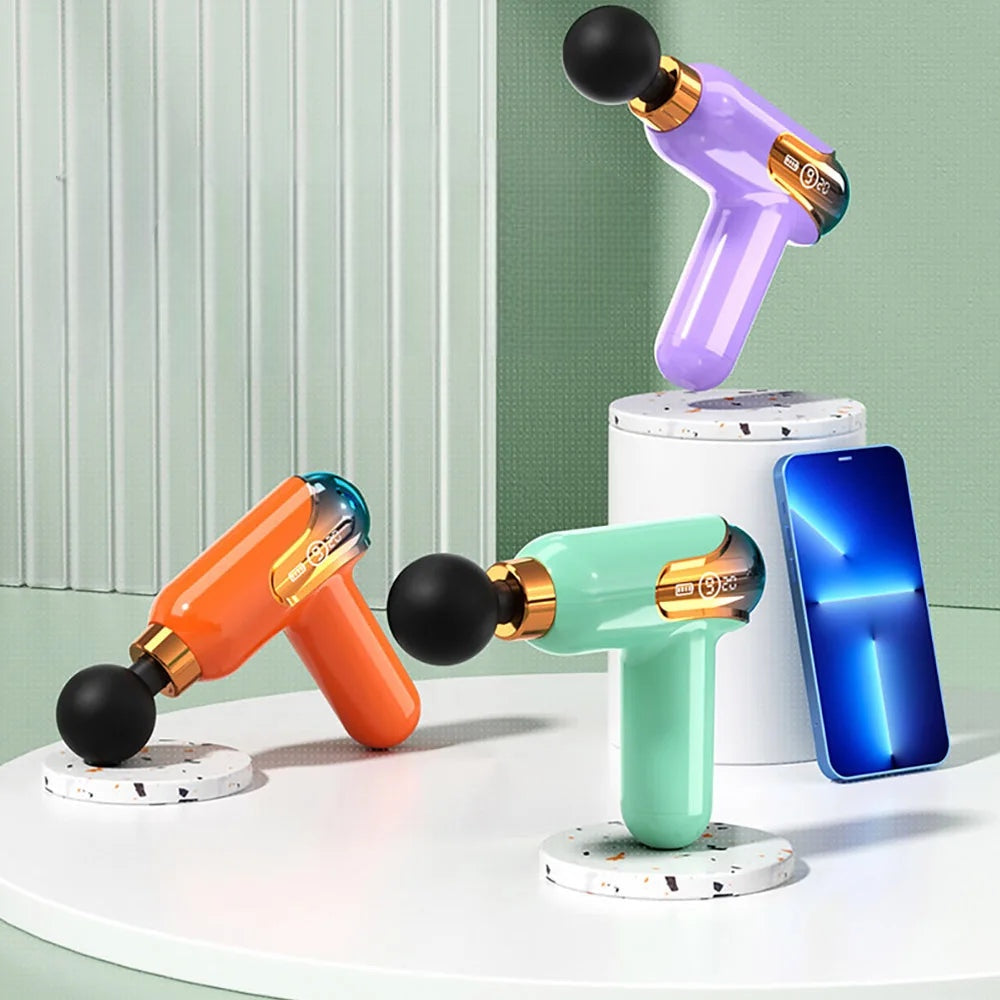 Mini Multi Color Massage Gun For Muscle Pain Relief , Recovery, Relaxation