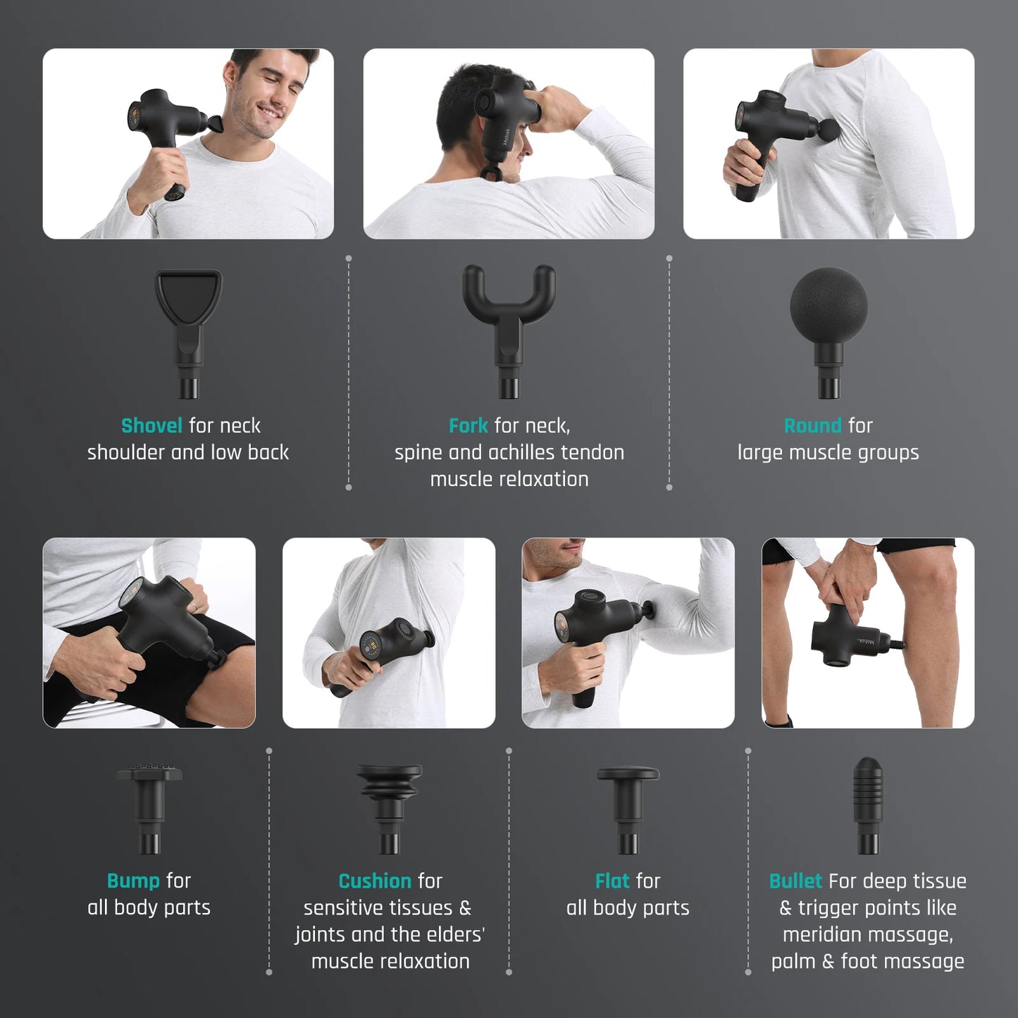 Mebak 3 Massage Gun For Muscle Pain Relief, Relaxation, Recovery