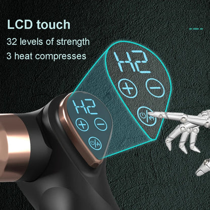 LCD Screen Electric Deep Facial Booster Percussion Muscle Mini Massage Gun
