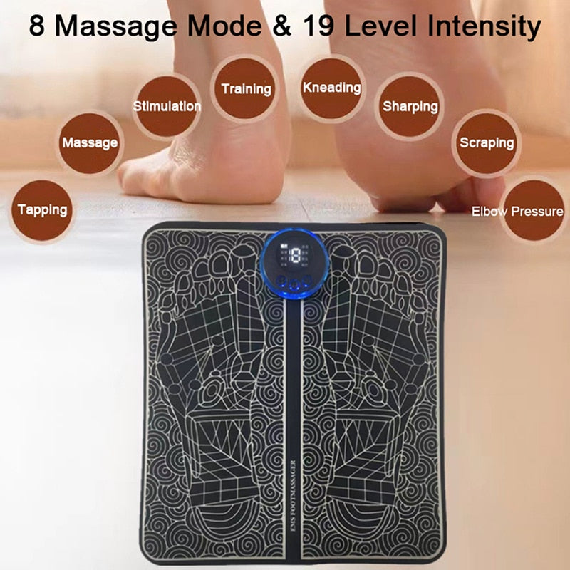 Pain relief Portable Electric Foot Massager Pad